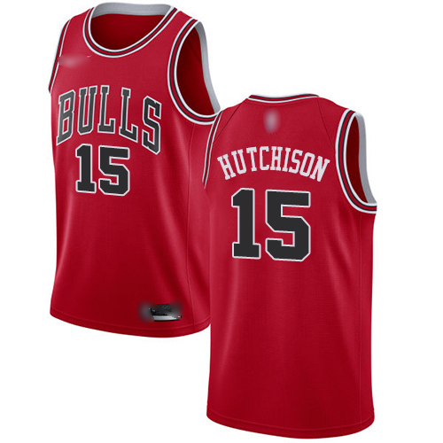 Bulls #15 Chandler Hutchison Red Basketball Swingman Icon Edition Jersey Bulls #15 Chandler Hutchison Red Basketball Swingman Icon Edition Jersey
