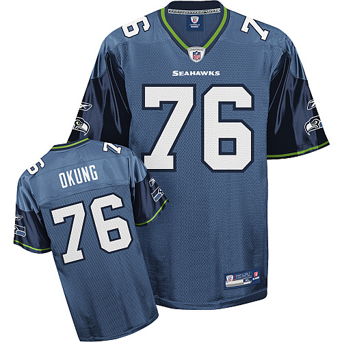 Seahawks #76 Russell Okung Blue Stitched NFL Jersey Seahawks #76 Russell Okung Blue Stitched NFL Jersey