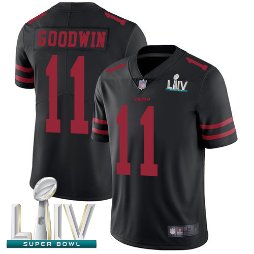 Nike 49ers #11 Marquise Goodwin Black Alternate Super Bowl LIV Bound Men's Stitched NFL Vapor Untouchable Limited Jersey