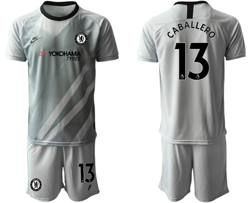 Chelsea #13 Caballero Grey Goalkeeper Soccer Club Jersey Chelsea #13 Caballero Grey Goalkeeper Soccer Club Jersey